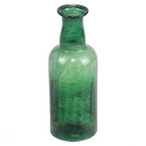 položky Miniváza skleněná láhev váza váza na květiny zelená Ø6cm H17cm