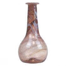 položky Mini skleněná váza váza na květiny fialová Ø7,5cm V15cm