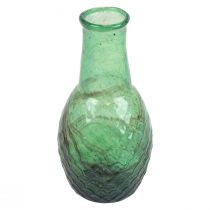 Miniváza zelená skleněná váza váza na květiny diamanty Ø6cm H11,5cm