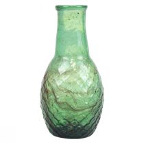 Miniváza zelená skleněná váza váza na květiny diamanty Ø6cm H11,5cm