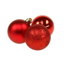 položky Mini vánoční koule červená Ø3cm 14ks