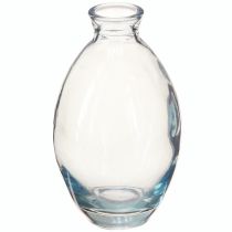 položky Mini vázy, cibulovité dekorativní vázy ze skla, modré tónované, V12cm, 6 ks