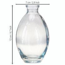 položky Mini vázy, cibulovité dekorativní vázy ze skla, modré tónované, V12cm, 6 ks