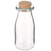 položky Mini vázičky skleněné vázy s korkem V13,5cm Ø5,5cm 6ks