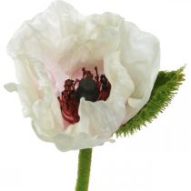 Umělý mák, hedvábný květ bílo-růžový L55/60/70cm sada 3 ks