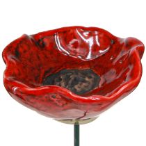 položky Maková keramická dekorativní květinová zátka maková červená 5cm 8 ks