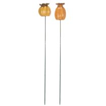 položky Zahradní kolík s makovíkem pro stylový design zahrady, záhonu nebo balkonu, 60 cm, 2 kusy