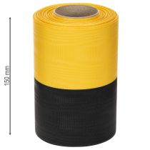 položky Věnečná stuha Moaré 150mm žluto-černá - smuteční stuha, šerpa, dekorace, klubovní stuha - role 25m