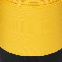 položky Věnečná stuha Moaré 150mm žluto-černá - smuteční stuha, šerpa, dekorace, klubovní stuha - role 25m