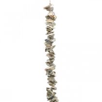 Girlanda s mušlemi, námořní dekorace, léto, mušlový řetízek přírodní barvy L130cm