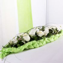 Květinová dekorace na stůl z pěnových cihel zelená 22cm x 7cm x 5cm 10ks