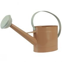 položky Kovová dekorativní konev na zalévání, vintage vzhled, světle hnědá, 52,5 cm - květináč na dekoraci stolu a letní dekoraci