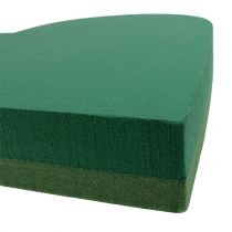 položky Květinové pěnové srdce zásuvný materiál zelená 53cm 2 kusy svatební dekorace