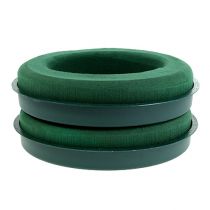 položky Květinový pěnový kroužek s miskou zelený Ø30cm V4,5cm 2 ks
