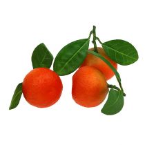 Oranžová mini s listem 5cm 8ks