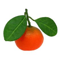 Oranžová mini s listem 5cm 8ks