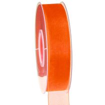 položky Organzová stuha dárková stuha oranžová stuha krajový 25mm 50m