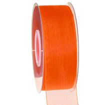 položky Organzová stuha dárková stuha oranžová stuha lem 40mm 50m