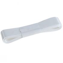 položky Dekorativní stuha dárková stuha bílá stuha s okrajem 25mm 3m 10ks