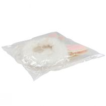 položky Velikonoční dekorace ozdobný prsten králičí uši dekorace na dveře bílá Ø13cm 4ks