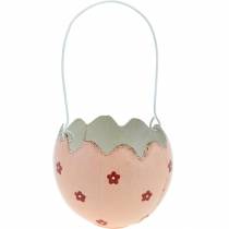 Velikonoční dekorace závěsná vaječná skořápka na osazení kov Ø10m