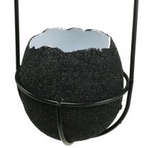 položky Velikonoční dekorace na zavěšení, skořápka na sázení, jarní dekorace černá/bílá V24cm 4 ks