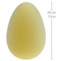 Dekorace velikonočních vajíček vajíčko světle žluté plastové vločkované 20cm