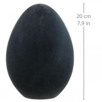Dekorace velikonočních vajíček vaječná černá plastová vločkovaná 20cm