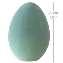 položky Velikonoční vajíčko ozdobné vajíčko šedo-zelené plastové povločkované 20cm