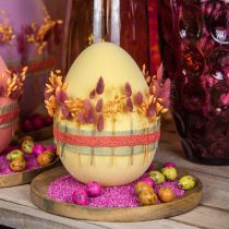 položky Velikonoční dekorace vajíčko plastové světle žluté vločkované 25cm
