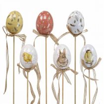 Velikonoční vajíčka plastová květinová zátka Velikonoční dekorace V6cm 6ks