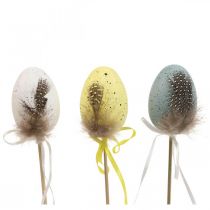 položky Velikonoční vajíčka plastová velikonoční dekorace květinové zátky V6cm 12 kusů