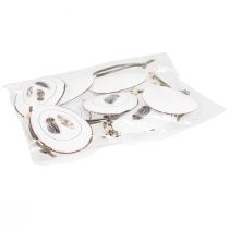 položky Velikonoční vajíčka na zavěšení ozdobná vajíčka dekorace na zavěšení kovová 5×7cm 8 ks