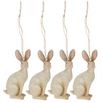 položky Figurka velikonočního zajíčka na zavěšení Velikonoční dekorace polyresin V9,5cm 4ks