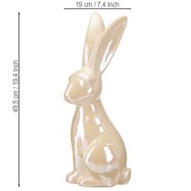 položky Keramický velikonoční zajíček v béžové barvě Keramický zajíček velký V49,5 cm
