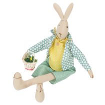položky Látkový velikonoční zajíček, králík s oblečením, velikonoční dekorace, mladý zajíček V46cm