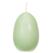 položky Velikonoční svíčky, vejčité, zelené, 9 cm, 20 h, 6 kusů