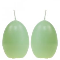 Velikonoční svíčky tvar vajíčka, vaječné svíčky velikonoční zelené Ø4,5cm V6cm 6ks