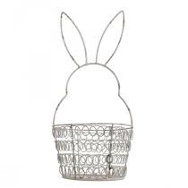 Velikonoční košík drátěný košík Easter Bunny Shabby Ø12cm V26,5cm