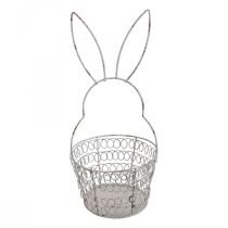 Velikonoční košík drátěný košík Easter Bunny Shabby Ø12cm V26,5cm