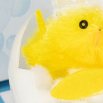 položky Velikonoční dekorace kuřátka, žinylkové kuřátko ve vaně, žluté, 9 cm