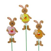položky Velikonoční špunt králíci s vajíčkem 12cm L29cm 15 ks