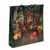 Nákupní taška s uchy Zelenina plastová 38 × 10 × 39 cm