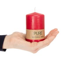 položky Sloupová svíčka PURE, přírodní vosková svíčka pro útulnou atmosféru doma, 9 cm