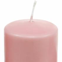 PURE sloupová svíčka 130/60 dekorativní svíčka růžový přírodní vosk