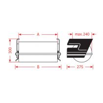 položky Podstolní zásobník na papírovou fólii ZAC 75cm