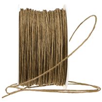 položky Papírový drát řemeslný drát drát omotaný hnědý Ø2mm 100m