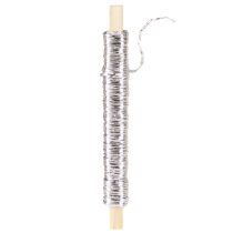 položky Papírová šňůra omotaná drátem Ø0,8mm 22m stříbrná