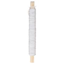 položky Papírová šňůra omotaná drátem Ø0,8mm 22m bílá
