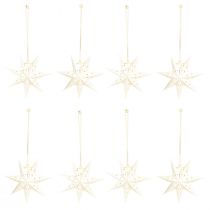 položky Vánoční ozdoby z papíru - hvězda, bílá, 10 cm, sada 8 kusů